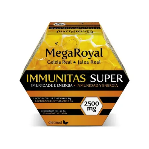 Megaroyal Super Immunitas, Embalagem 20 ampolas bebíveis de 15 ml